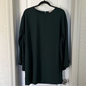 NWOT Forever21 Long Sleeve Green Mini Dress Size M